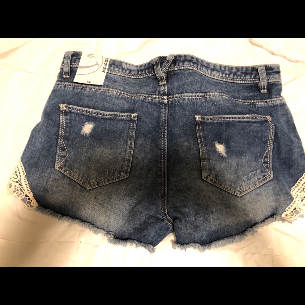 NWT Denim and Lace Shorts JOE BOXER